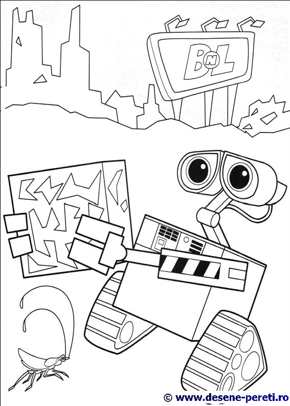 wall-e desene colorat